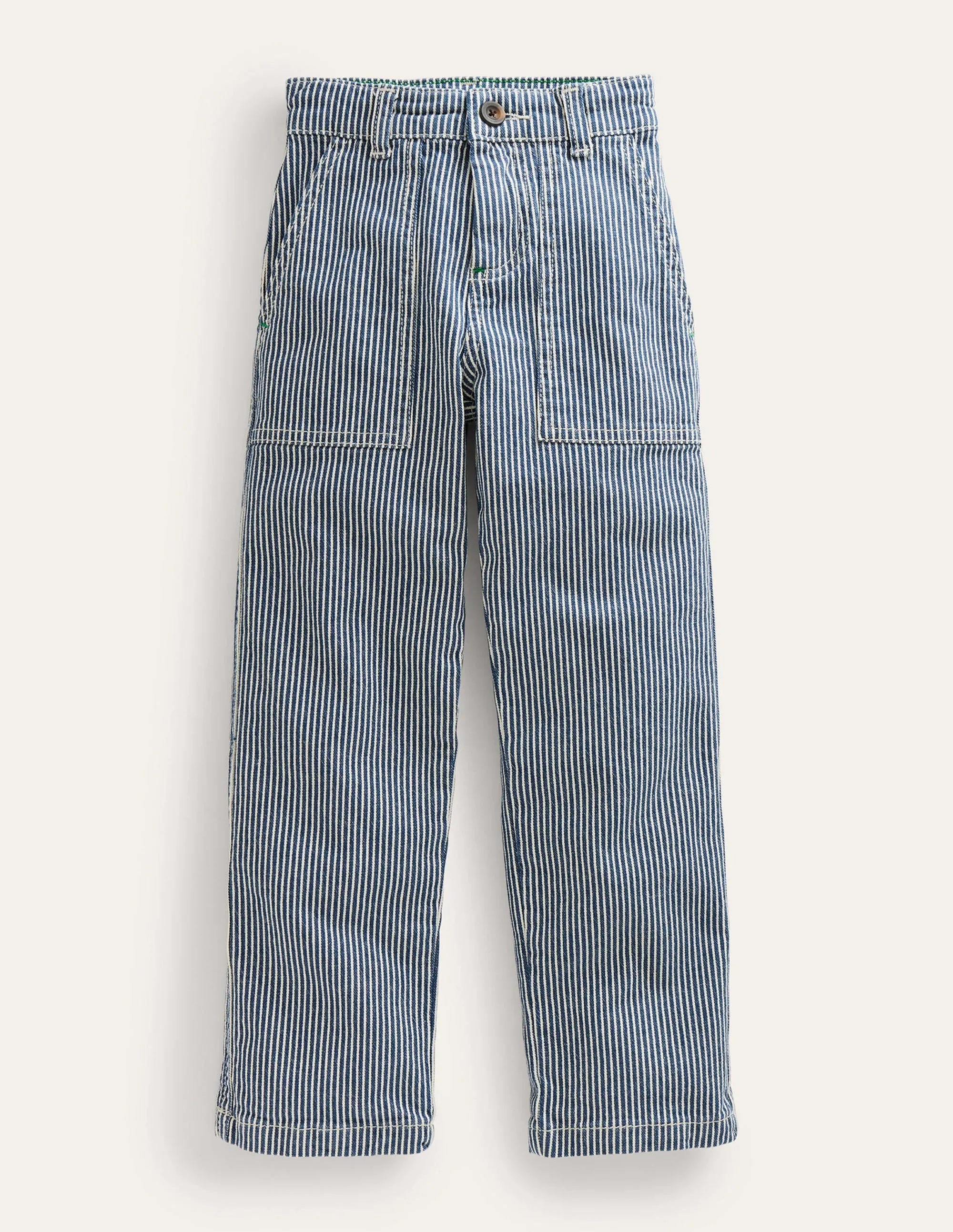Ticking Relaxed Pocket Trouser-Ticking Stripe
