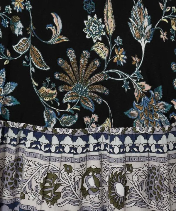Vintage Like Floral Long Skirt