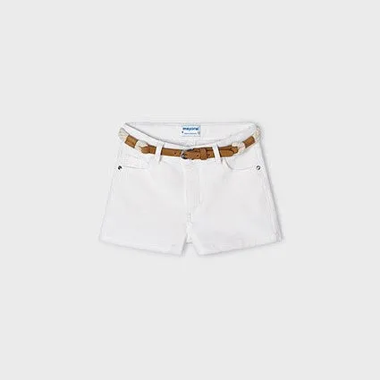 White Twill Shorts