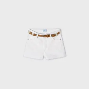 White Twill Shorts