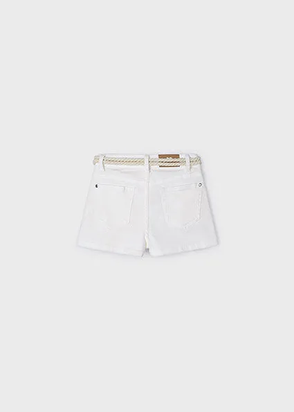 White Twill Shorts