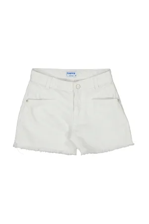 White Twill Shorts