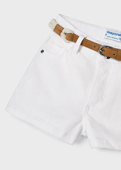 White Twill Shorts