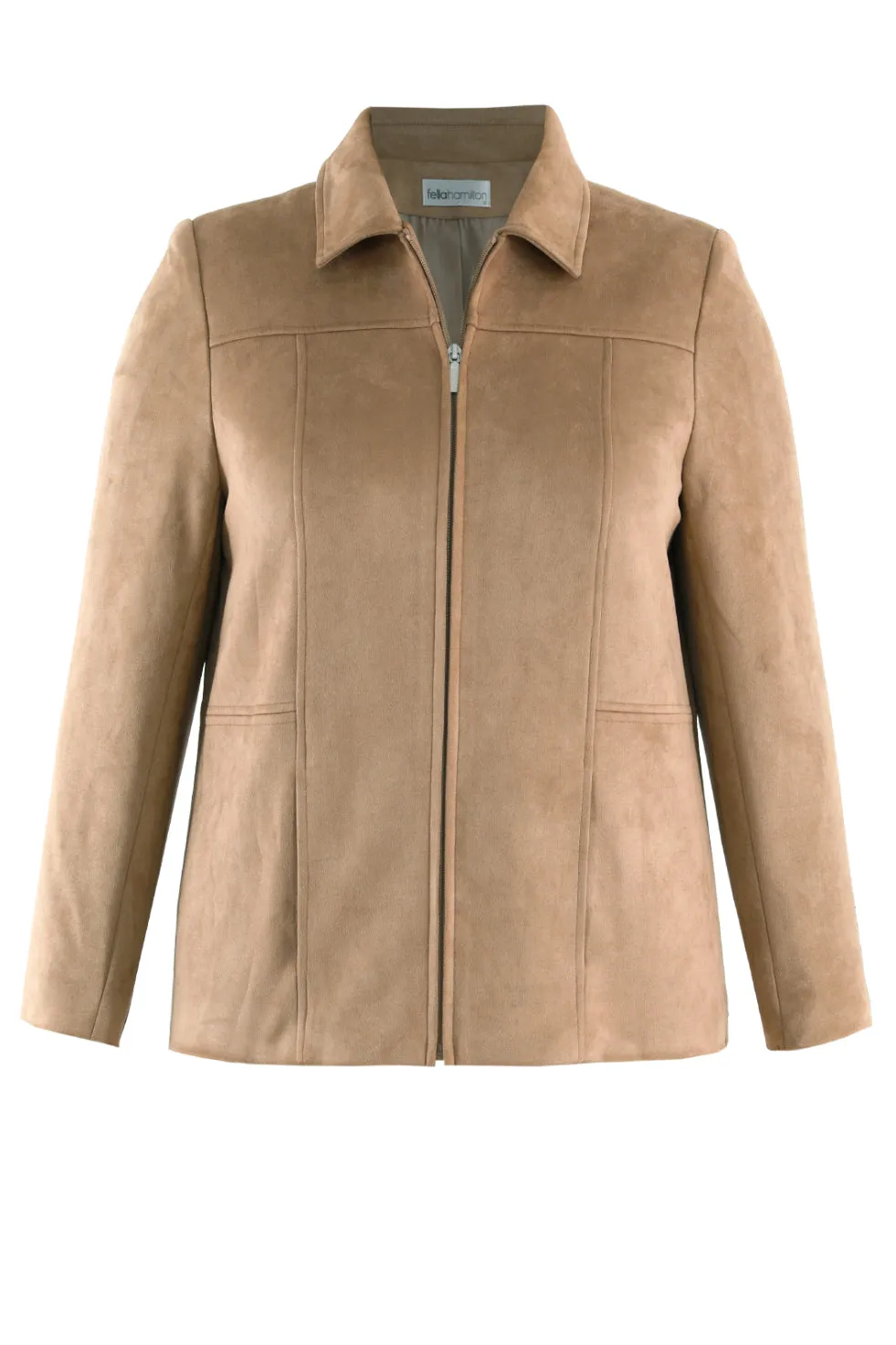 WINONA FAUX SUEDE ZIP UP JACKET