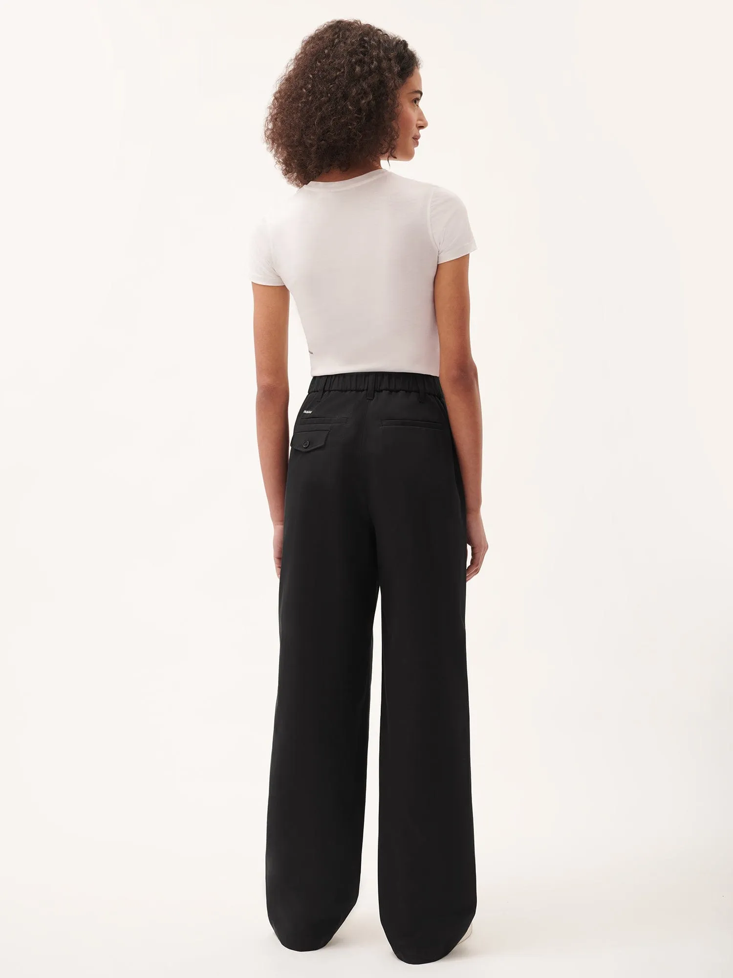 Womens DNA Straight Leg Trousers—black