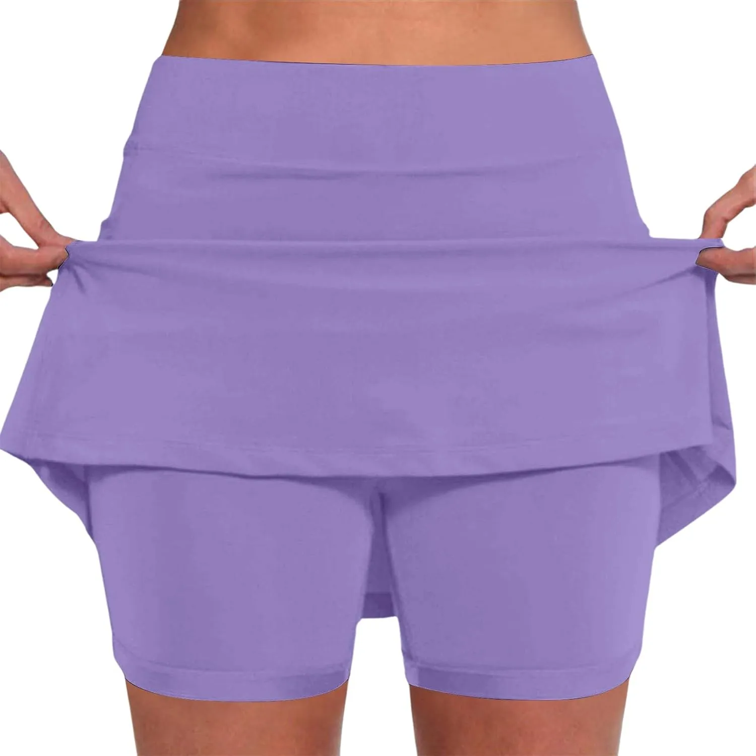 Womens Skorts with Pockets Tennis Golf Skirts Tummy Control Workout Skort High Waist Athletic Sports Pants Skirt