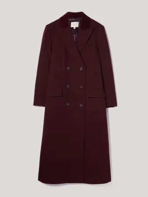 Wool double-breasted overcoat